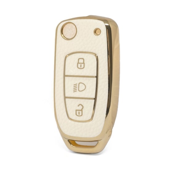nano-high-quality-gold-leather-cover-for-tata-remote-key-3-buttons-white-color-tata-b13j