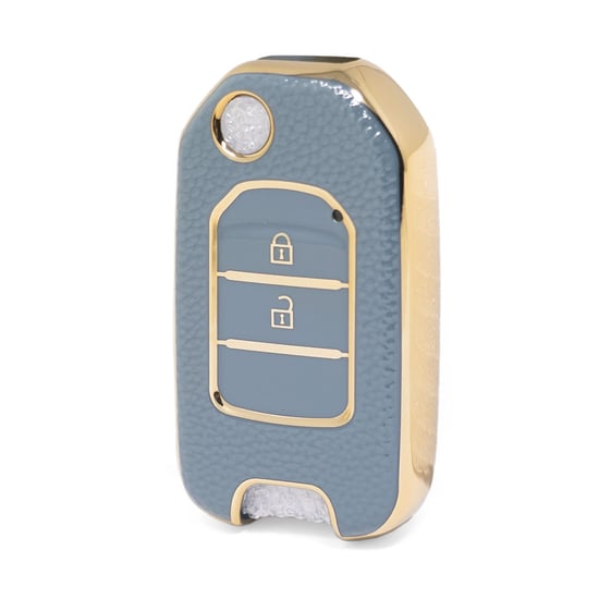 nano-high-quality-gold-leather-cover-for-honda-flip-remote-key-2-buttons-gray-color-hd-b13j2