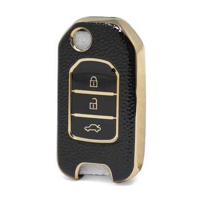 nano-high-quality-gold-leather-cover-for-honda-flip-remote-key-3-buttons-black-color-hd-b13j3