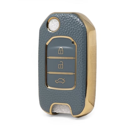 nano-high-quality-gold-leather-cover-for-honda-flip-remote-key-3-buttons-gray-color-hd-b13j3