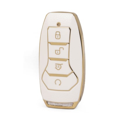 nano-high-quality-gold-leather-cover-for-byd-remote-key-4-buttons-white-color-byd-a13j