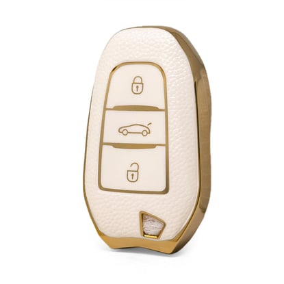 nano-high-quality-gold-leather-cover-for-peugeot-remote-key-3-buttons-white-color-pg-a13j
