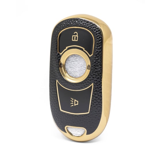 nano-high-quality-gold-leather-cover-for-buick-remote-key-3-buttons-black-color-bk-a13j4