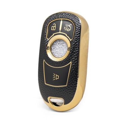 nano-high-quality-gold-leather-cover-for-buick-remote-key-4-buttons-black-color-bk-a13j5