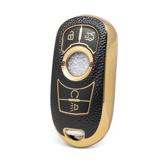 nano-high-quality-gold-leather-cover-for-buick-remote-key-5-buttons-black-color-bk-a13j6