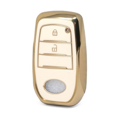 nano-high-quality-gold-leather-cover-for-toyota-remote-key-2-buttons-white-color-tyt-a13j2