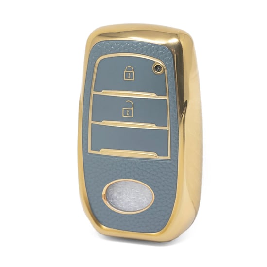 nano-high-quality-gold-leather-cover-for-toyota-remote-key-2-buttons-gray-color-tyt-a13j2
