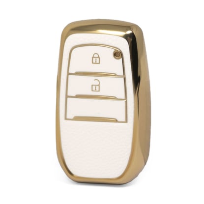 nano-high-quality-gold-leather-cover-for-toyota-remote-key-2-buttons-white-color-tyt-a13j2h