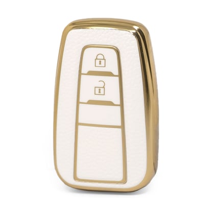 nano-high-quality-gold-leather-cover-for-toyota-remote-key-2-buttons-white-color-tyt-b13j2