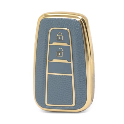 nano-high-quality-gold-leather-cover-for-toyota-remote-key-2-buttons-gray-color-tyt-b13j2