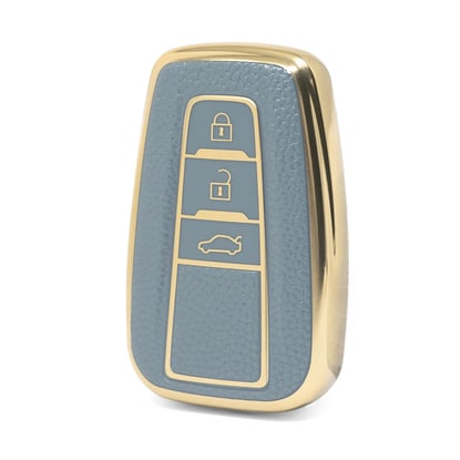 nano-high-quality-gold-leather-cover-for-toyota-remote-key-3-buttons-gray-color-tyt-b13j3b