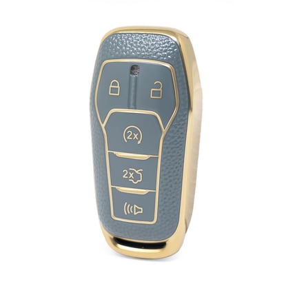 nano-high-quality-gold-leather-cover-for-ford-remote-key-5-buttons-gray-color-ford-a13j
