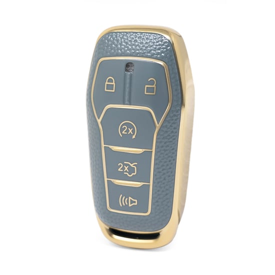 nano-high-quality-gold-leather-cover-for-ford-remote-key-5-buttons-gray-color-ford-a13j