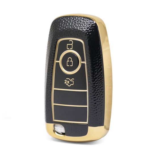 nano-high-quality-gold-leather-cover-for-ford-remote-key-3-buttons-black-color-ford-b13j3