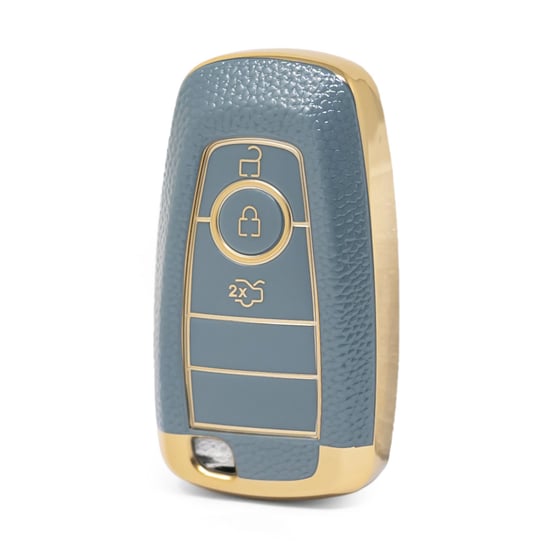 nano-high-quality-gold-leather-cover-for-ford-remote-key-3-buttons-gray-color-ford-b13j3