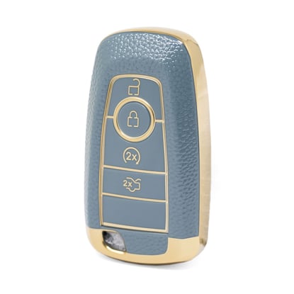 nano-high-quality-gold-leather-cover-for-ford-remote-key-4-buttons-gray-color-ford-b13j4