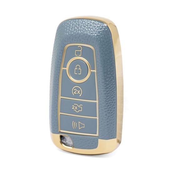 nano-high-quality-gold-leather-cover-for-ford-remote-key-5-buttons-gray-color-ford-b13j5