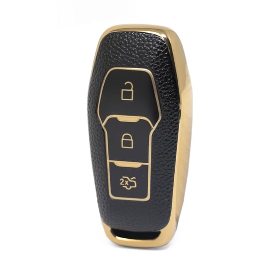 nano-high-quality-gold-leather-cover-for-ford-remote-key-3-buttons-black-color-ford-c13j3