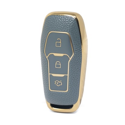 nano-high-quality-gold-leather-cover-for-ford-remote-key-3-buttons-gray-color-ford-c13j3