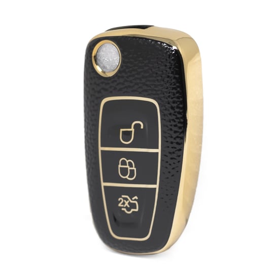 nano-high-quality-gold-leather-cover-for-ford-flip-remote-key-3-buttons-black-color-ford-e13j