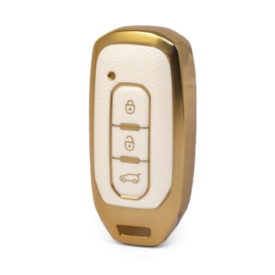 nano-high-quality-gold-leather-cover-for-ford-remote-key-3-buttons-white-color-ford-h13j3