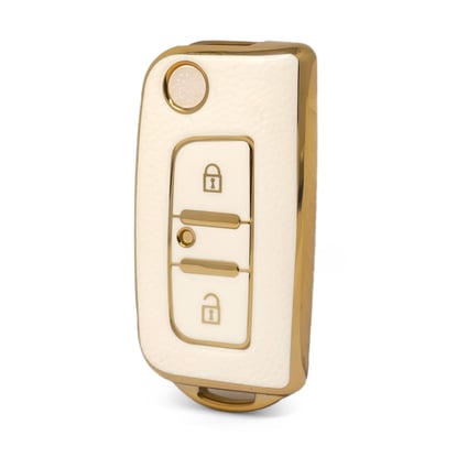 nano-high-quality-gold-leather-cover-for-foton-flip-remote-key-2-buttons-white-color-ft-a13j