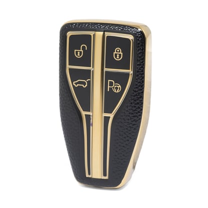 nano-high-quality-gold-leather-cover-for-hongqi-remote-key-4-buttons-black-color-hq-a13j4b