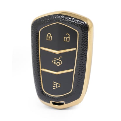 nano-high-quality-gold-leather-cover-for-cadillac-remote-key-4-buttons-black-color-cdlc-a13j4