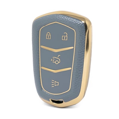 nano-high-quality-gold-leather-cover-for-cadillac-remote-key-4-buttons-gray-color-cdlc-a13j4