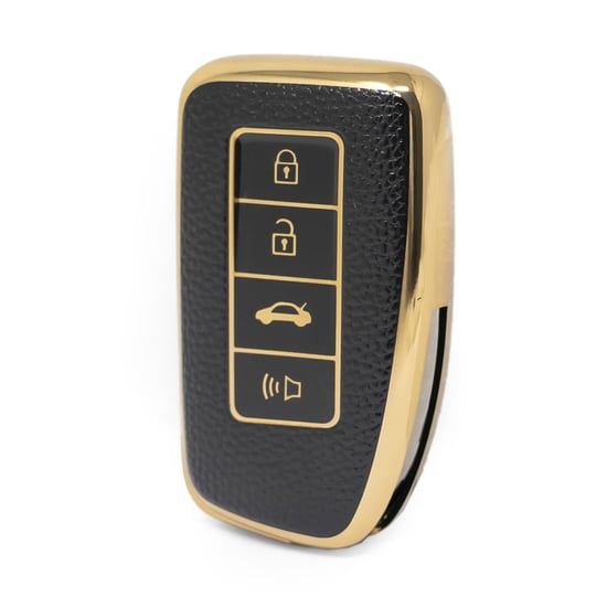 nano-high-quality-gold-leather-cover-for-lexus-remote-key-4-buttons-black-color-lxs-a13j4