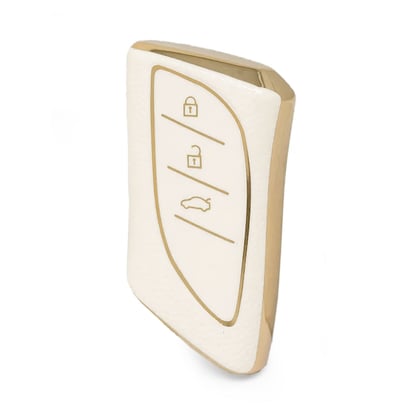 nano-high-quality-gold-leather-cover-for-lexus-remote-key-3-buttons-white-color-lxs-b13j3