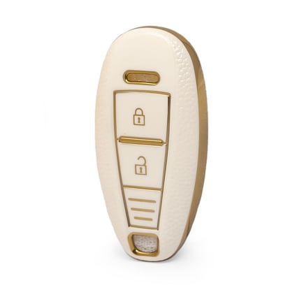 nano-high-quality-gold-leather-cover-for-suzuki-remote-key-2-buttons-white-color-szk-a13j3a