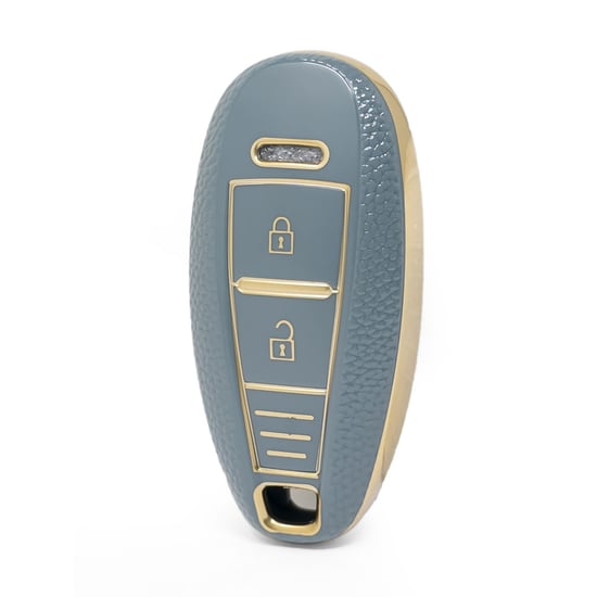 nano-high-quality-gold-leather-cover-for-suzuki-remote-key-2-buttons-gray-color-szk-a13j3a
