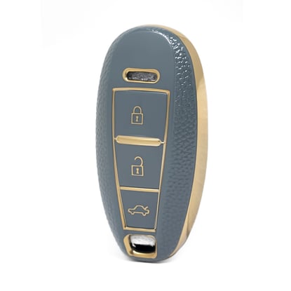 nano-high-quality-gold-leather-cover-for-suzuki-remote-key-3-buttons-gray-color-szk-a13j3b