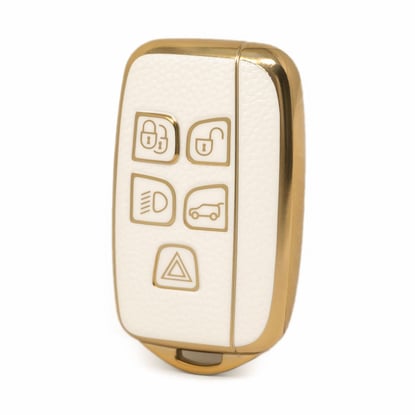 nano-high-quality-gold-leather-cover-for-land-rover-remote-key-5-buttons-white-color-lr-a13j