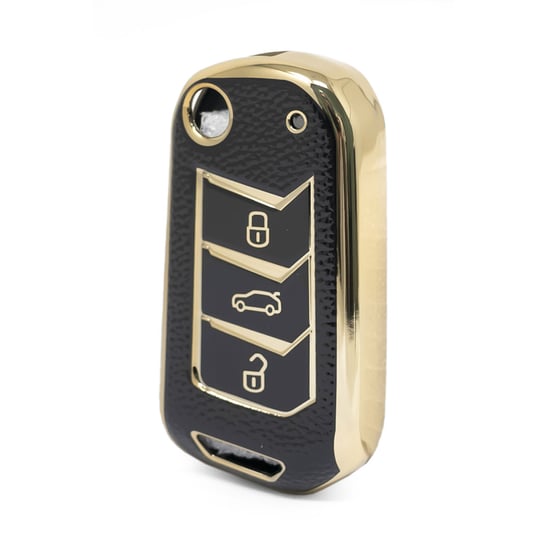 nano-high-quality-gold-leather-cover-for-mahindra-flip-remote-key-3-buttons-black-color-mhd-a13j