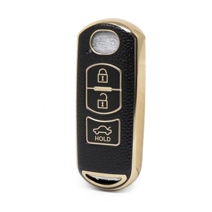 nano-high-quality-gold-leather-cover-for-mazda-remote-key-3-buttons-black-color-mzd-a13j3