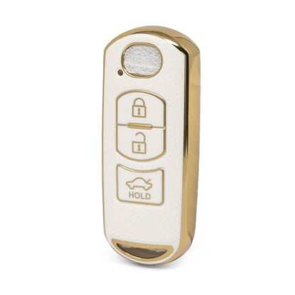 nano-high-quality-gold-leather-cover-for-mazda-remote-key-3-buttons-white-color-mzd-a13j3