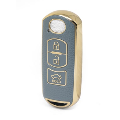 nano-high-quality-gold-leather-cover-for-mazda-remote-key-3-buttons-gray-color-mzd-a13j3