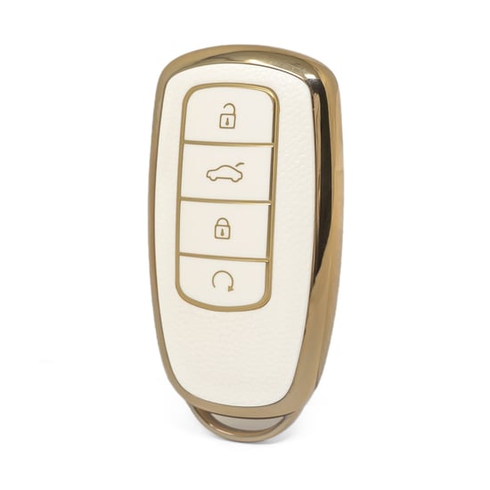 nano-high-quality-gold-leather-cover-for-chery-remote-key-4-buttons-white-color-cr-c13j