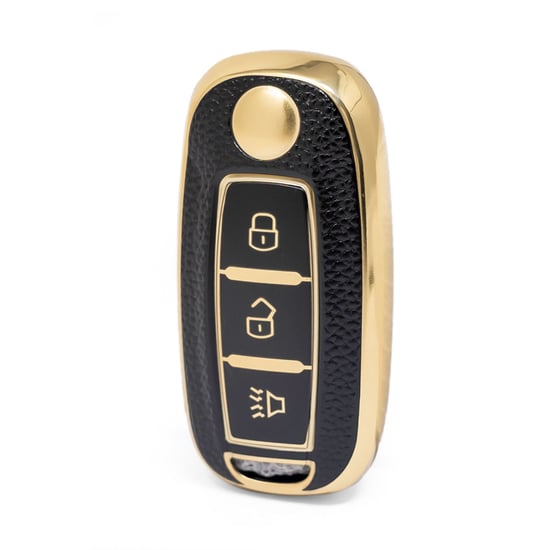 nano-high-quality-gold-leather-cover-for-venucia-remote-key-3-buttons-black-color-vnc-a13j