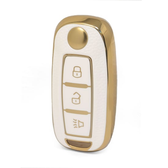 nano-high-quality-gold-leather-cover-for-venucia-remote-key-3-buttons-white-color-vnc-a13j
