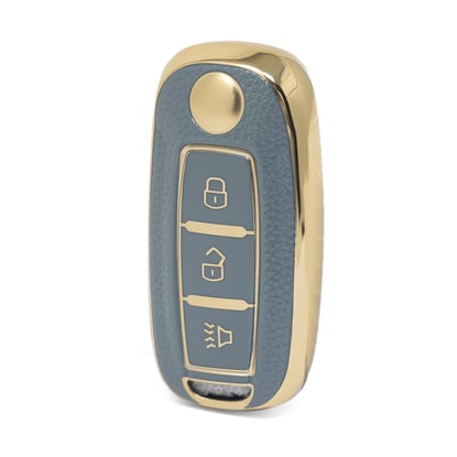 nano-high-quality-gold-leather-cover-for-venucia-remote-key-3-buttons-gray-color-vnc-a13j