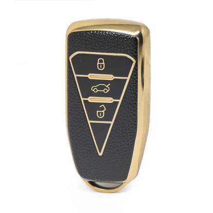 nano-high-quality-gold-leather-cover-for-venucia-remote-key-3-buttons-black-color-vnc-b13j