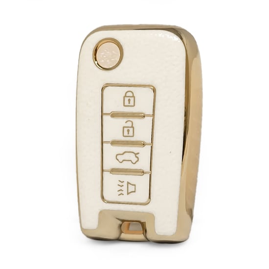 nano-high-quality-gold-leather-cover-for-venucia-remote-key-4-buttons-white-color-vnc-d13j