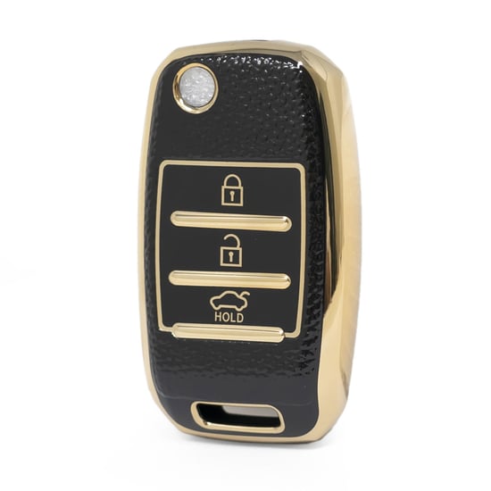 nano-high-quality-gold-leather-cover-for-kia-flip-remote-key-3-buttons-black-color-kia-b13j