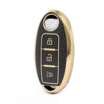 nano-high-quality-gold-leather-cover-for-nissan-remote-key-3-buttons-black-color-ns-a13j3a