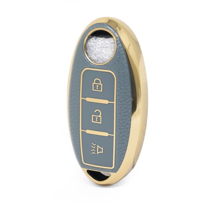 nano-high-quality-gold-leather-cover-for-nissan-remote-key-3-buttons-gray-color-ns-a13j3a