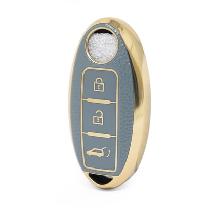 nano-high-quality-gold-leather-cover-for-nissan-remote-key-3-buttons-gray-color-ns-a13j3b