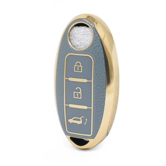 nano-high-quality-gold-leather-cover-for-nissan-remote-key-3-buttons-gray-color-ns-a13j3b